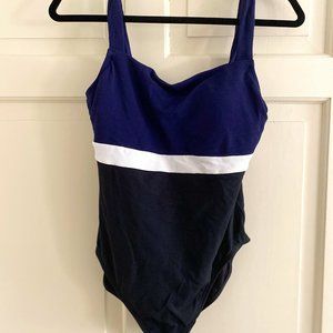 Blue, White & Black Bathing Suit, Tommy Bahama Size 10 Bathing Suit